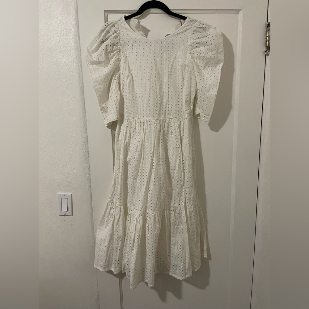 White midi Length dress